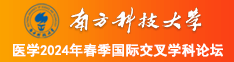 肉棒日骚逼视频南方科技大学医学2024年春季国际交叉学科论坛